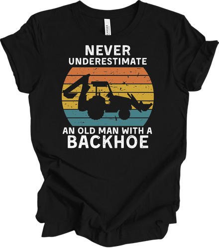 Old man with backhoe - old,