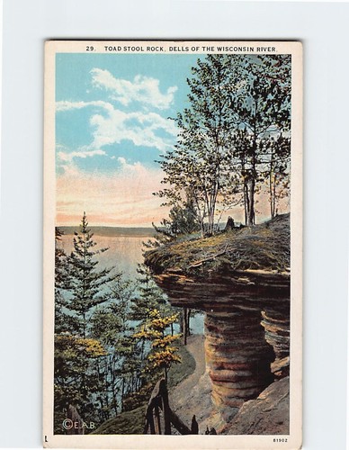 Postcard toad stool rock dells - postcard,