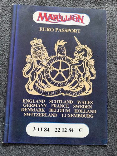Marillion euro passport 1984 - euro, passport.