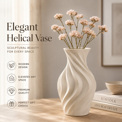 Elegant helical vase modern - elegant,