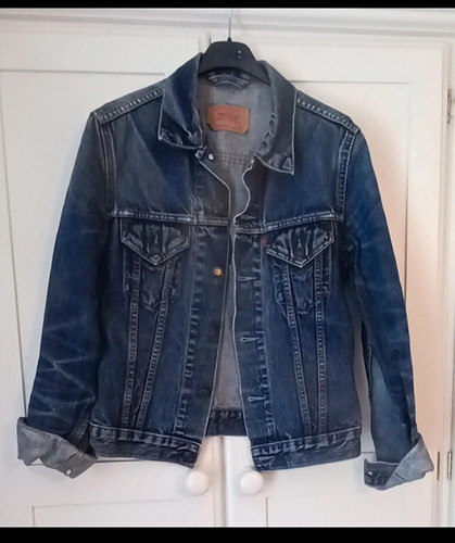 Levi trucker blue denim jean - denim,