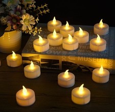 12-96PCS Flameless Tea Lights Battery Operated - LED Flickering Candles