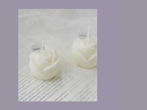 Handmade rose shaped candles - shaped,