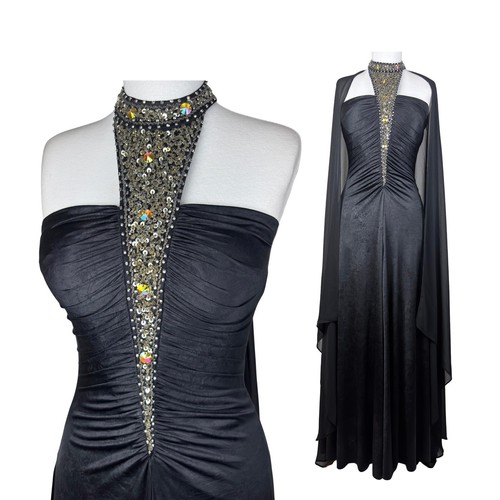 Vintage black cape evening - vintage,
