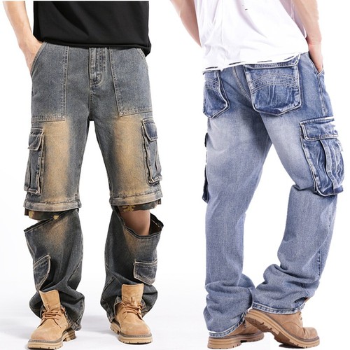 Men hip hop jeans denim - jeans,