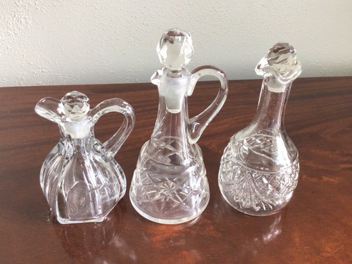 Vintage clear glass vinegar - vintage,