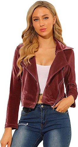 Allegra women velvet lapel - allegra,