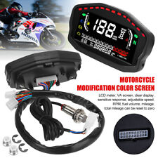 Universal Motorcycle LCD Digital Speedometer Motorbike Odometer Tachometer Gauge