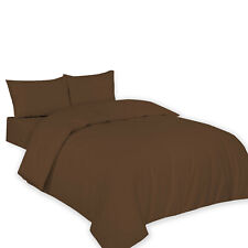 Duvet Quilt Cover Plain Dyed Polycotton with Pillowcase Bedding Set in All Sizes