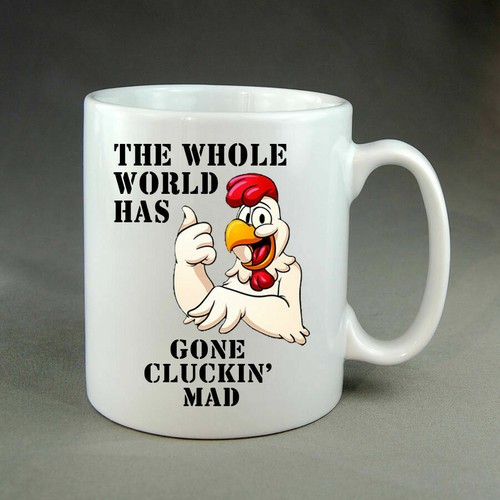 Chicken mug gone cluckin mad - mug,