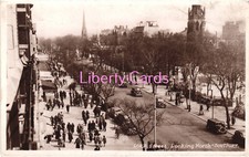 Lord Street Looking North Southport Lancs RPPC Postcard 