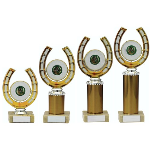 Horse shoe equestrian trophies - equestrian,