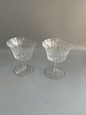 Pair of antique liqueur or sherry glasses Pall Mall/Lady Hamilton pattern 1920s