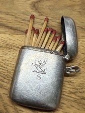 Vintage Silver Match Stricker Holder Matchstick Holder  925