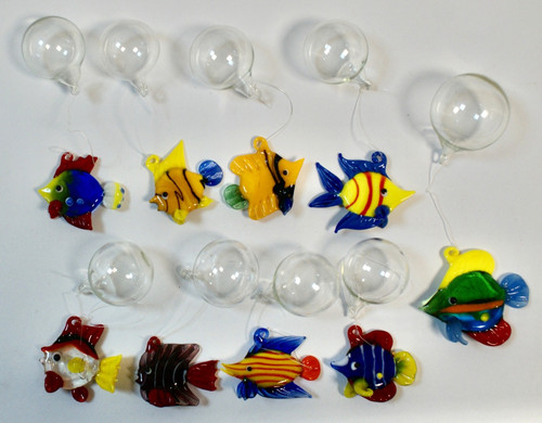 Glass bubble fish - glass,