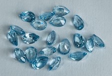 Sky Blue Topaz Loose Faceted Gemstone Pearshape 7mm x 5mm