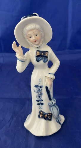 Vintage blue white porcelain - blue,