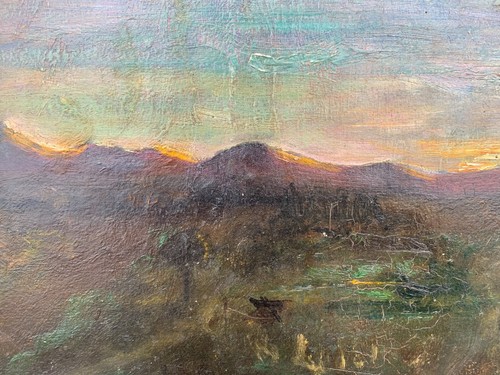 Oil painting panel antique - on,