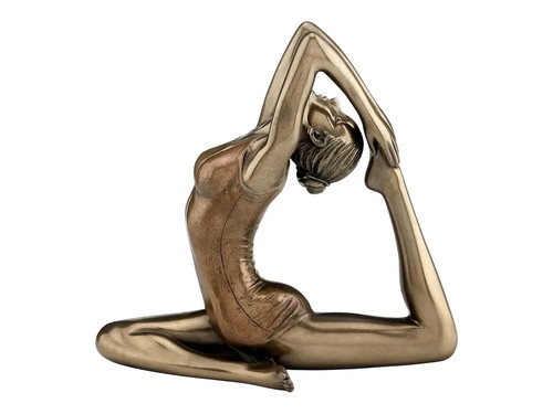 Yoga woman performs king - woman,