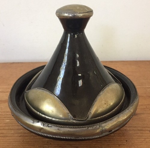 Vtg moroccan stoneware pottery - moroccan,