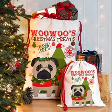 Pug Christmas Sack