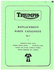 Triumph Parts Manual Book 1966