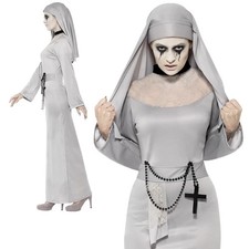 Gothic Nun Costume Size Small Cross Scary Mary Fancy Dress Halloween Outfit