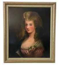 Oil on canvas -  Lady in Rose