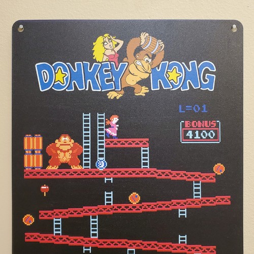 Donkey kong metal sign - kong, 8x12