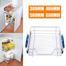 300-600mm Kitchen Larder Sliding Cabinet Soft Close Pull Out Wire Storage Basket