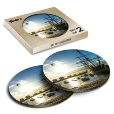 Round MDF Coaster HMS Warrior