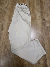 Papaya Ladies Beige Chino Trousers Elastic Waist Uk Size 16 Used Good Condition