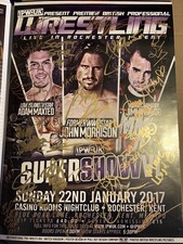 Signed A3 Wrestling Poster -