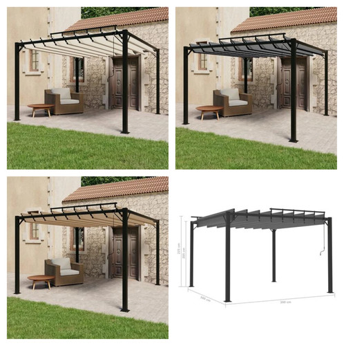 Aluminium gazebo patio outdoor - aluminium,