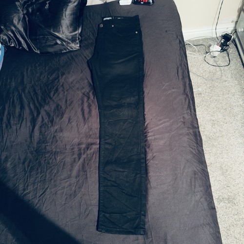 Black crosshatch denim - , jeans