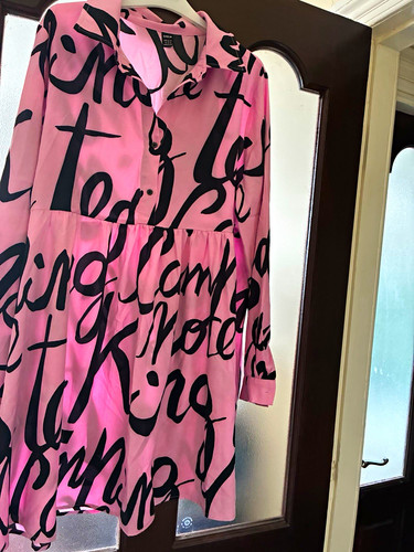 Shein pink black graphic - black,