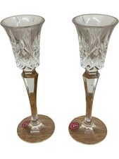 Royal Albert Crystal Candlestick Holders Elegant Design Set of 2