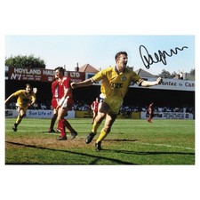 Lee Chapman Signed Leeds United Photo: 1990 Promotion Goal