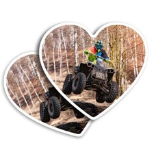 2x Vertical Vinyl Sticker ATV