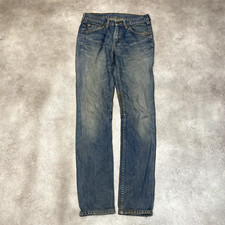 Levis 536 Jeans Womens 30" 90s Denim USA Skinny Fit Pants Trousers, Blue