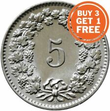 5 Swiss Rappen Choice of Dates 1879 to 1980 Switzerland