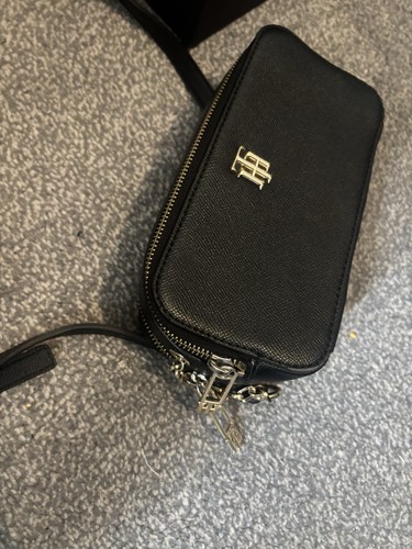 Tommy hilfiger black faux - tommy,