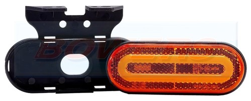 Oval neon led amber - oval, side