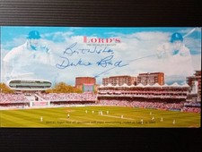DICKIE BIRD YORKSHIRE  LEGENDARY CRICKET UMPIRE Signed LORDS Brochure SUPERB  