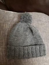 Handknitted Grey  Bobble Hat