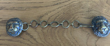Vintage Brass Lions Head Policeman Cape Fastner Chain