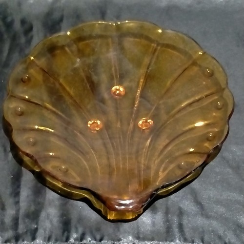 Vintage amber glass - , bowl