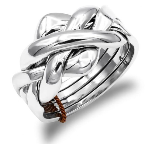 Sterling silver piece puzzle - silver, 4