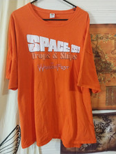 Size 4XL WONDERFEST Space 1999 Props and Ships T-Shirt Bright Orange