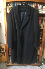 MENS LONG BLACK WOOL WINTER